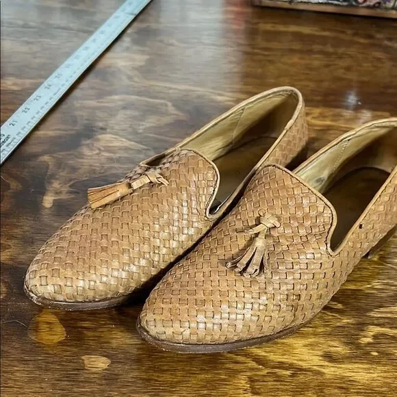 Nisolo Tan Woven Leather Loafers - Picture 7 of 10